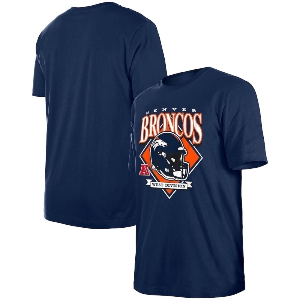 Mens New Era Navy Denver Broncos Team T-Shirt